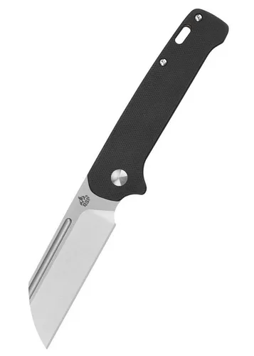 QSP Penguin Slip Joint Taschenmesser, schwarzer G10 Griff - Taschenmesser mit robustem G10 Griff und Klinge aus Sandvik 14C28N, ideal für Outdoor-Aktivitäten und EDC-Einsätze.