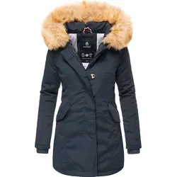 Marikoo Karmaa Damen Winterjacke Stepp Parka Mantel - warm gefüttert und vegan - Funktionsjacken: Eleganter Wintermantel mit abnehmbarer Kapuze, wasserabweisend und 100% vegan. Ideal für kalte Tage mit kuscheliger Wattierung und praktischem Kabeldurchgang für Kopfhörer.