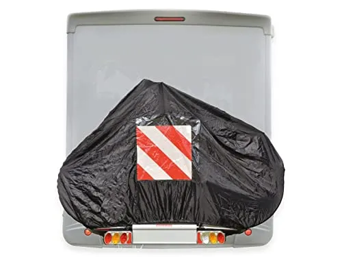 FILMER E-Bike Schutzhülle Premium 49815 für 2 Fahrräder - Fahrradkoffer & Fahrradtransporttaschen – Robuste, wasserabweisende Schutzhülle für 2 E-Bikes, ideal für Wohnmobil-Heckträger mit praktischer Einschubtasche für Warntafel.