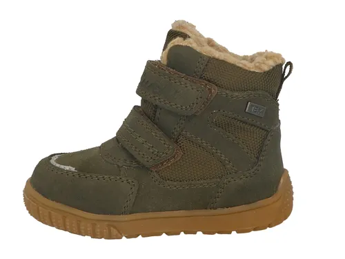 Lurchi Jafe Klettstiefel Grün - Stiefeletten für Kinder, warm gefüttert und mit rutschfester Gummisohle, ideal für winterliche Abenteuer und sicheren Halt bei Schnee und Eis.