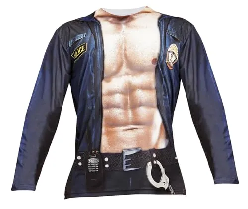 W WIDMANN MILANO Party Fashion - Shirt Polizistin, Longsleeve, Kostümoberteil, Karneval