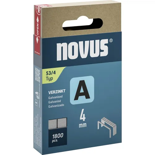 Novus Tools 042-0772 Feindrahtklammern Typ 53 1800 St. Abmessungen (L x B) 4mm x 11.3mm