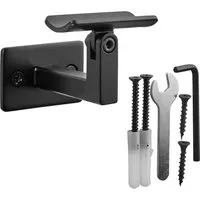 SOTECH Handlaufhalter Verstellbar für Ø 45 mm Runde Handläufe Stahl Schwarz Pulverbeschichtet Gerader Arm 58 x 76 x 61 mm