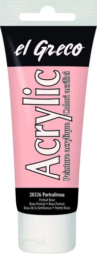 EL GRECO ACRYLIC PORTRAITROSA ROSA ACRYLFARBE AUF WASSERBASIS 75 mL 100ml/4,65€