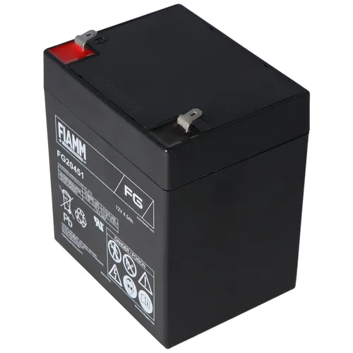 Fiamm FG20451 Akku 4,5Ah 12 Volt - Wartungsfreier Bleiakku - Batterien & Akkus, wartungsfreier Bleiakku mit extrem geringer Selbstentladung und vielseitiger Einsatzmöglichkeiten, ideal für Elektrostart in Rasenmähern.