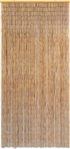 Insektenschutz Türvorhang aus Bambus in braun von vidaXL