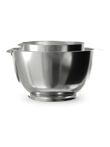 Rosti Margrethe Rührschüssel Set - 1,5 und 3 l Edelstahl - Rührschüsseln aus hochwertigem Edelstahl, ideal für alle Back- und Kochliebhaber, die Wert auf Qualität und Design legen.