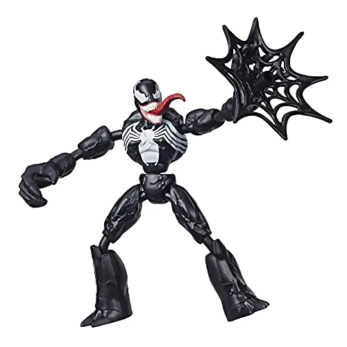 Hasbro E7689 Marvel SpiderMan Biegbare und Bewegliche Venom ActionFigur, 15 cm große Bewegliche Figur, enthält NetzAccessoire, für Kinder ab 6 Jahren