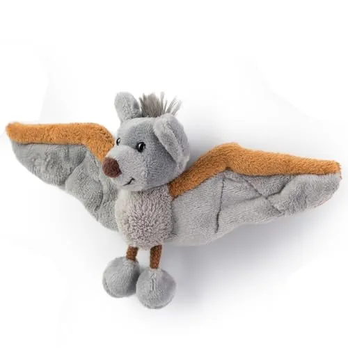 Schaffer 3518 Magnet Kuscheltier Fledermaus Vampi, 10 cm, grau-braun