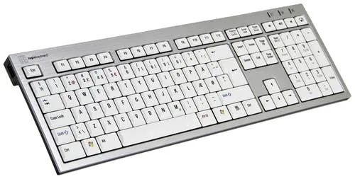 Logickeyboard USB QWERTZ Deutsch Tastatur in weiß von Logickeyboard
