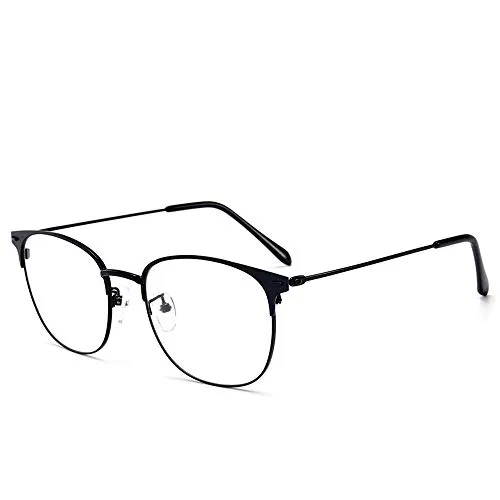 LNTICB® Blaulichtfilter Brille Blaulichtbrille Anti-Müdigkeit Computerbrille Gaming Schutzbrille UV Blaues Blockiert Metall Rahmen Unisex Vintage für Telefon Computer PC Gaming Fernsehen