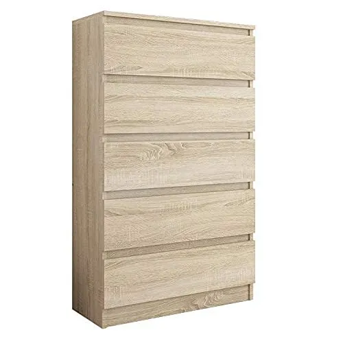 Moderne Kommode Eiche Sonoma 70 x 40 x 121 cm