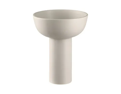 blomus Vase MIYABI | Steingut Blumenvase Moonbeam, Ø23 cm in beige von Blomus