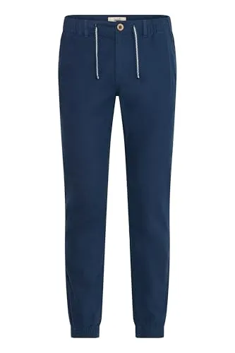 Blend Lennik Herren Leinenhose - Navy - Wanderhosen aus nachhaltiger Baumwolle, mit elastischem Bund und luftigem Tragekomfort für Freizeit und Büro.
