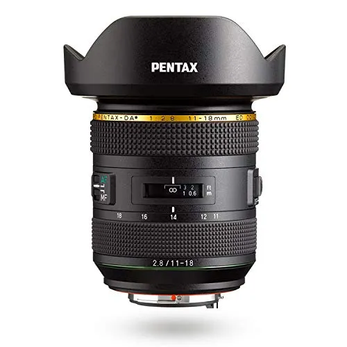 PENTAX Premium 11-18 mm f/2.8 HD DA Ultra-Weitwinkelobjektiv - Objektiv für Pentax-SLR-Kameras, bietet eine Lichtstärke von f/2,8 und ist staubfest, ideal für beeindruckende Landschafts- und Architekturfotografie.