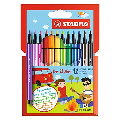 STABILO® Pen 68 Mini - Bunt und Praktisch - Schreibutensilien: Mini-Premium-Filzstift für kreative Kunstwerke, ideal für Schule und Freizeit, perfekt als Geschenk für kleine Künstler.