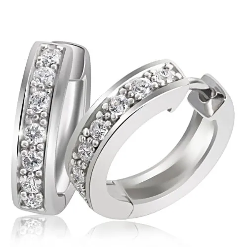 Goldmaid Creolen aus 925 Sterlingsilber mit 14 Zirkonia - Elegante Creolen aus 925er Sterlingsilber, verziert mit 14 funkelnden Zirkonia. Perfekt für jeden Anlass und ein zeitloses Schmuckstück für stilbewusste Träger.