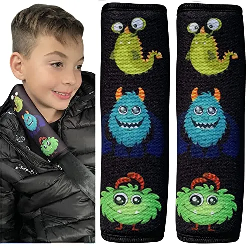 HECKBO 1x / 2x Auto Gurtschutz mit Monster Motiv von HECKBO