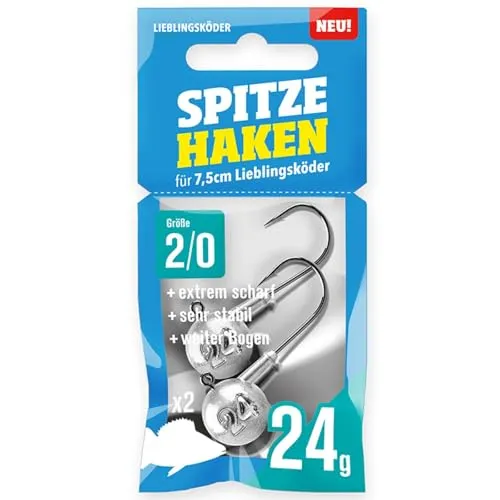 Lieblingsköder Spitze Haken 2/0-2 Jighaken, Gewicht:24g