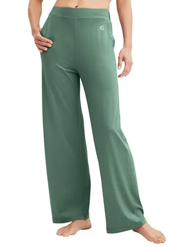 CALIDA DEEPSLEEPWEAR Balancing Hose Damen, fließend und bequem in Laurel Green 40-42 - Entspanne in dieser Palazzo-Hose aus hochwertigem TENCEL-SeaCell-Modal. Der weite Schnitt und der elastische Bund bieten höchsten Tragekomfort für ungestörte Nächte.
