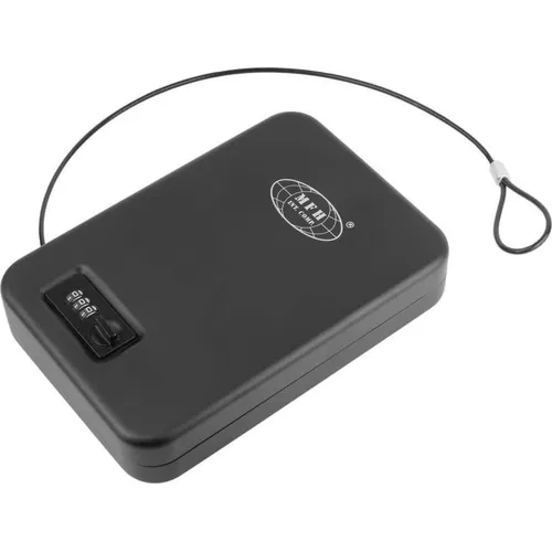 MFH Sicherheitskassette mit Zahlenschloss (Schwarz) - Metall-Sicherheitskassette mit Zahlenschloss, ideal für sichere Lagerung von Wertsachen. Kompakt und robust, perfekt für Alltag und Outdoor-Aktivitäten.