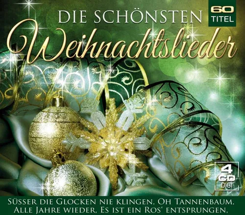 Die Schönsten Weihnachtslieder - 60 Weihnachtslieder auf 4 CDs - Musik-DVDs mit einer zauberhaften Auswahl an 60 klassischen Weihnachtsliedern, perfekt für festliche Stimmung und besinnliche Momente.
