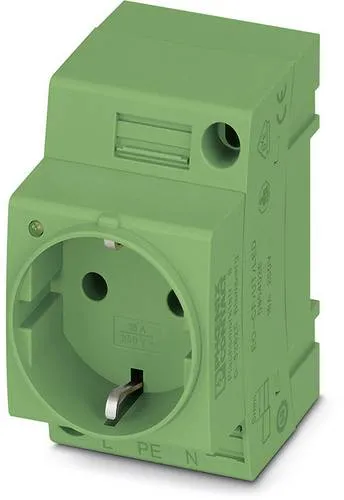 Phoenix Contact Schaltschrank-Steckdose EO-CF/UT/LED/GN Grün (L x B) 60mm x 45mm