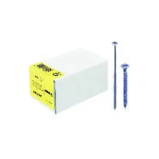 E-NORMpro Spanplattenschraube, Senkkopf, zn blau TG ISR 4,5x 50/30 HP, 500 Stück