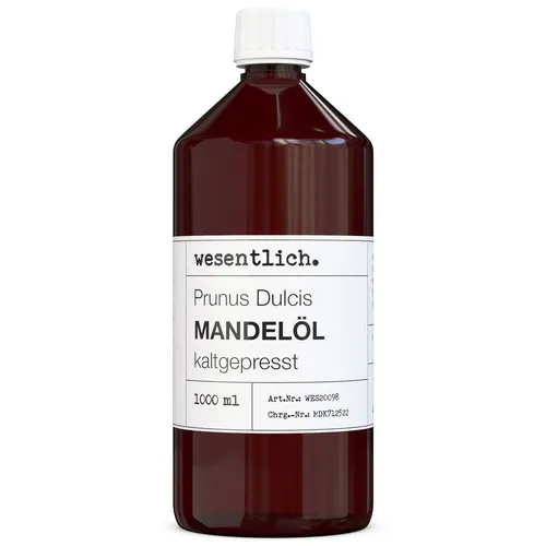 Mandelöl kaltgepresst von wesentlich 1000ml  - 100% reines Öl (Prunus dulcis)