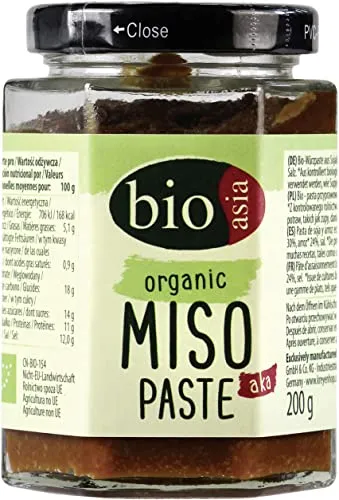 Bioasia Bio Miso-Paste Aka – Vegane Würzpaste für asiatische Gerichte – 200 g