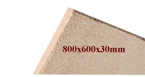 Vermiculite Brandschutzplatte | 800x600x30mm | Schamotte-Ersatz