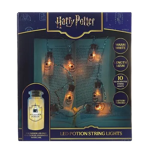 Blue Sky Studios Harry-Potter-Zaubertrankflaschen-Lichterkette, magische LED-Feenlichter für Schlafzimmer oder Büro, Zauberwelt-Lichtset Geschenk für Fans