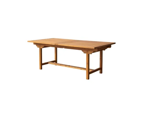 Tikamoon Gartentisch Capri 200 aus Akazienholz - Eleganter rechteckiger Outdoor Tisch aus FSC®-zertifiziertem Akazienholz. Mit 2 Verlängerungsteilen bietet er Platz für bis zu 12 Personen und ist ideal für gesellige Abende im Garten.