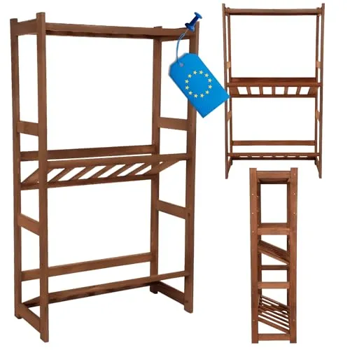 MODO24 Kombiregal Holz 124,2x70x33cm – Flexibles Standregal aus Kiefer