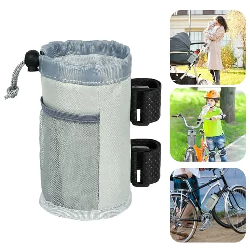 Fahrrad Flaschenhalter,Fahrrad-Aufbewahrungstasche für Radfahren,Multifunktionale Fahrrad Cup Halter Trinkflasche Halter Cup Halter, Wasserdicht dauerhaftigkeit Wasserflaschen Tasche (grau)
