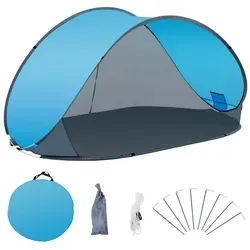 Duhome Strandmuschel Pop Up - Wetter- und Sichtschutz - Strandmuschel aus wetterfestem Polyester, schnell aufbaubar und ideal für den Strand oder Camping.