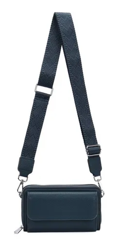 ITALYSHOP24 Schultertasche Damen Tasche Crossbody Brusttasche Kartenetui Umhängetasche Smartphone (kleine Gürtel-Tasche, 2 getrennte Fächer, breites Gurt, Kartenetui), Bodybag Geldbörse Muster Taschengurt Handytasche Leder Optik Crossover