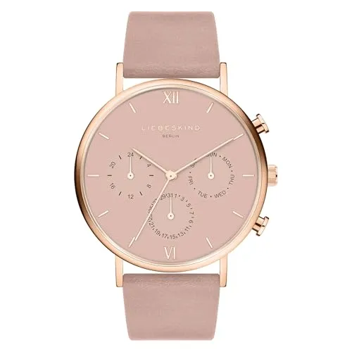 Liebeskind Berlin Multifunktionsuhr LT-0434-LM IP Roségold - Armbanduhren für Damen mit elegantem Edelstahlgehäuse in IP Roségold, kratzunempfindlichem Mineralglas und Wasserdichtigkeit bis 5 bar – ideal für jeden Anlass!