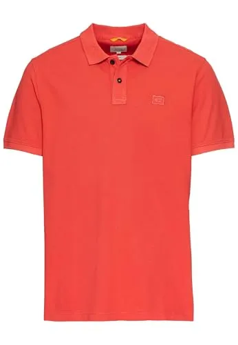 camel active Herren Kurzarm Poloshirt - Rot, 5XL - Poloshirt aus 100% Baumwolle mit Seitenschlitzen für mehr Bewegungsfreiheit. Ideal für lässige Outfits und Freizeitaktivitäten.
