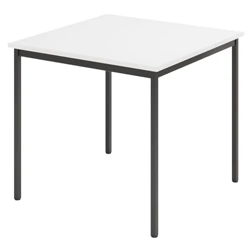 bümö Multifunktionstisch 80 x 80 cm in Weiß/Schwarz von bümö