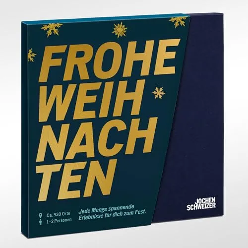 JOCHEN SCHWEIZER Geschenkbox Frohe Weihnachten, Erlebnis-Geschenk für 1-2 Personen, freie Erlebnis-Auswahl an ca. 1395 Orten