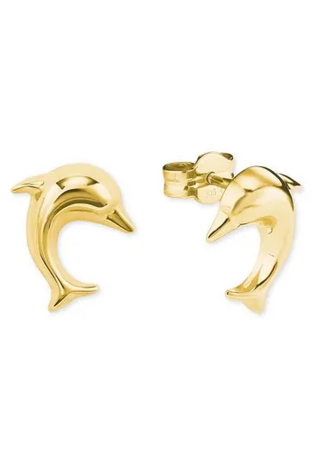 Amor Ohrstecker Damen Ohrschmuck - Goldene Delfin-Ohrringe - Ohrringe für Damen aus 585er Gelbgold mit maritimem Delfin-Motiv, ideal als Geschenk für besondere Anlässe in edler Schmuck Geschenk Box.