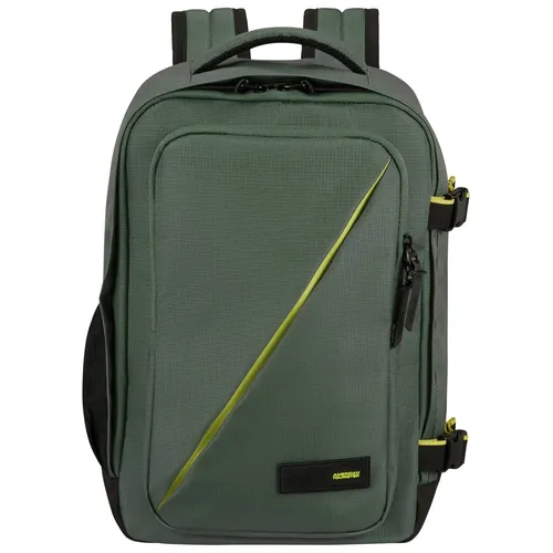 American Tourister Take2Cabin Casual Backpack S 40 cm - Dark Forest - Daypack mit Smart Sleeve für einfaches Reisen, umweltfreundlich aus RecyclexTM-Gewebe und mit separatem Laptopfach für 15,6