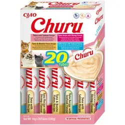 INABA Churu für Katzen - Mix mit Meeresfrüchten 20x14g