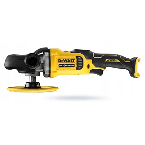 DEWALT 18 Volt Akku-Rotationspolierer DCM849N - Akku-Poliermaschine mit bürstenlosem Motor für weniger Wartungsaufwand, ideal für Karosserie- und Metallarbeiten. Sanftanlauf und Drehzahlvorwahl für materialspezifisches Arbeiten.
