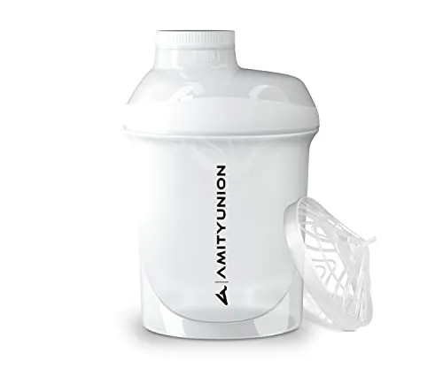 Eiweiß Shaker Deluxe 400 ml auslaufsicher, BPA frei, mit Sieb & Skala
