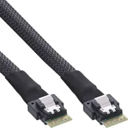 InLine Internes SAS-Kabel 24Gbit/s - 50 cm - Festplattenkabel & -Adapter, bietet hohe Übertragungsrate von 24 Gbit/s für schnelle Datenübertragung und zuverlässige Verbindungen.