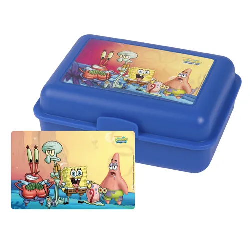 Spongebob Schwammkopf Brotdose - Alle Freunde Lunchbox Butterbrotdose mit Trennw