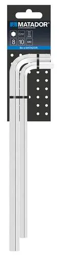 Matador Schraubwerkzeuge Innen-Sechskant Winkelschraubendreher 8 mm, 10mm 2teilig