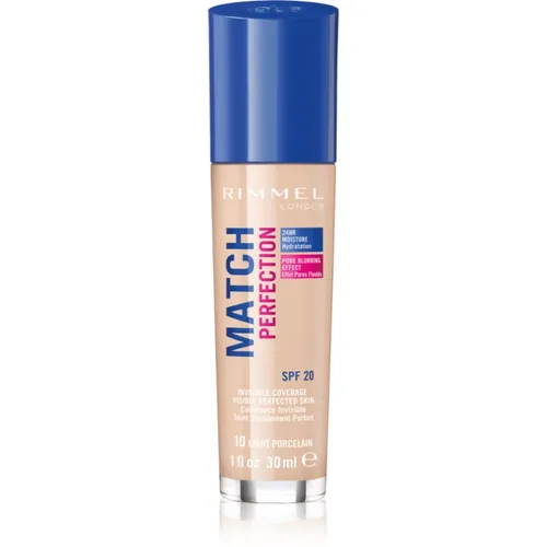 Rimmel Match Perfection Flüssiges Make-Up SPF 20 Farbton 010 Ligh Porcelain 30 ml
